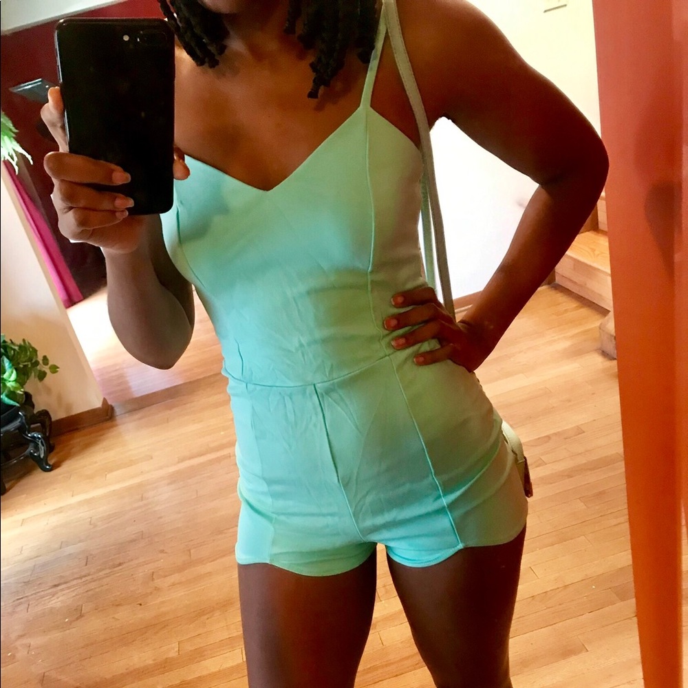 Bright Turquoise Romper